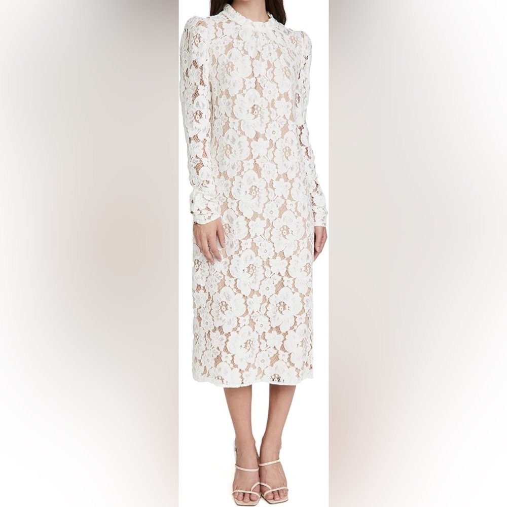 Wayf Emma Midi Lace Dress M - Picture 10 of 10